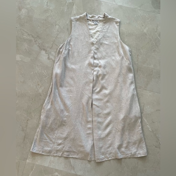 Tommy Bahama Dresses & Skirts - Tommy Bahama Dress Size Large Tan Linen Blend 2 Front Pockets Cotton Lined